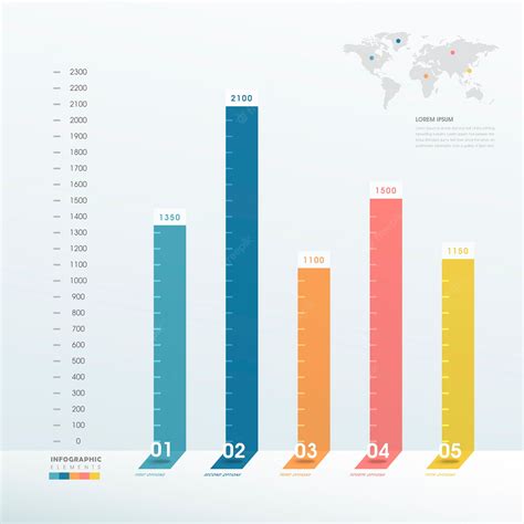 Premium Vector | Elegant infographic design with colorful bar chart ...