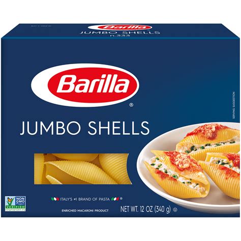 Barilla® Classic Blue Box Oven Pasta Jumbo Shells 12 oz - Walmart.com