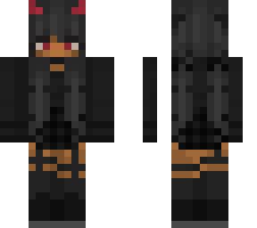 Black goth girl *devil girl* | Minecraft Skin