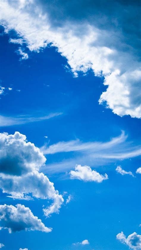 Blue clouds iPhone Wallpapers | Blue sky clouds, Sky and clouds, Blue sky wallpaper