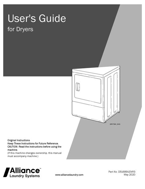 ALLIANCE LAUNDRY SYSTEMS SPEED QUEEN DF7000WG USER MANUAL Pdf Download | ManualsLib