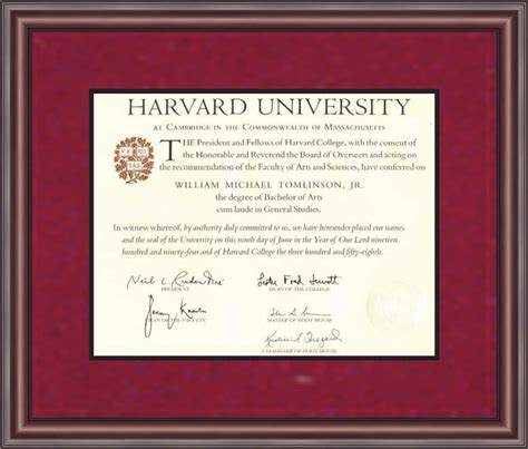 Harvard University Diploma Frame With UV Glass Acid Free - Etsy