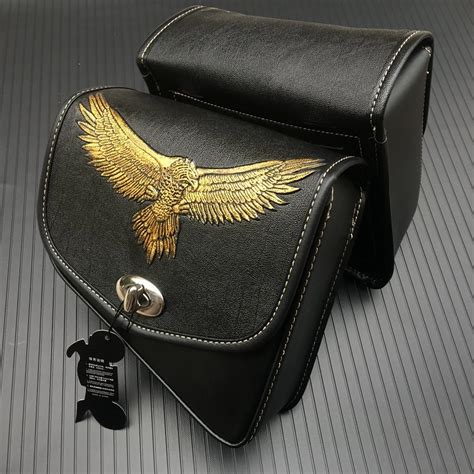 Motorcycle Saddle bags PU Leather Swingarm Bag Motorcycle SaddleBags Side Tool Bags Storage For ...