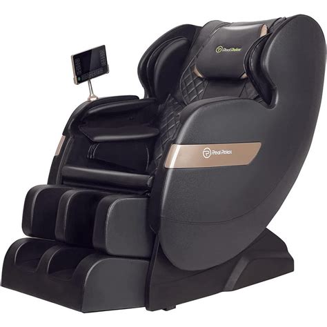 REAL RELAX Favor-03 ADV Black Massage Chair has Dual-Core S Track, Zero ...