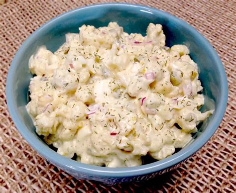 Cauliflower "Potato" Salad - Keto and Low Carb - Keto Cooking Christian