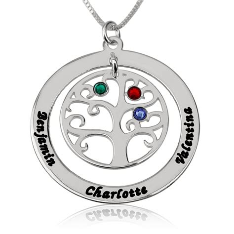 Family Tree Birthstone necklace