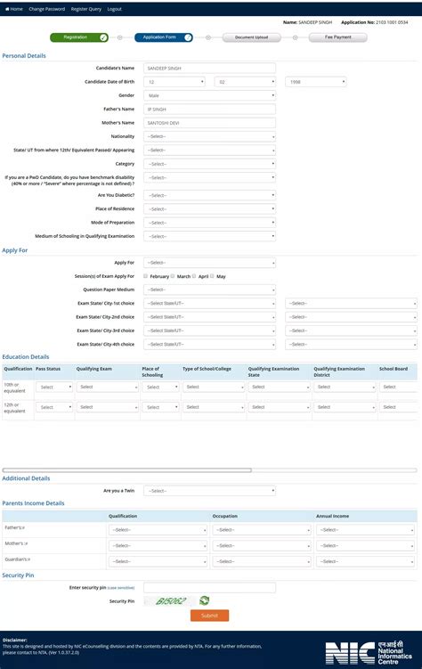 Jee Main Form 2023 - Printable Forms Free Online