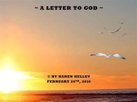 A Letter To God – NetHugs.com