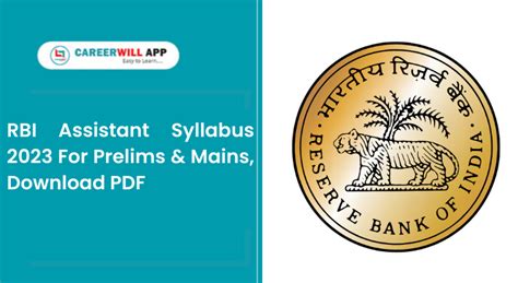 RBI Assistant Syllabus 2023 For Prelims & Mains, Download PDF ...