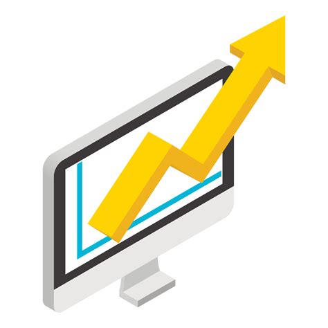 Growth chart isometric icon 14021919 Vector Art at Vecteezy