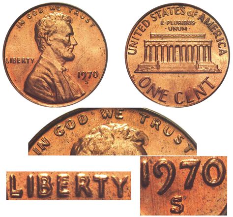 1970 S Lincoln Memorial Cent Doubled Die Obverse Copper Alloy Penny ...