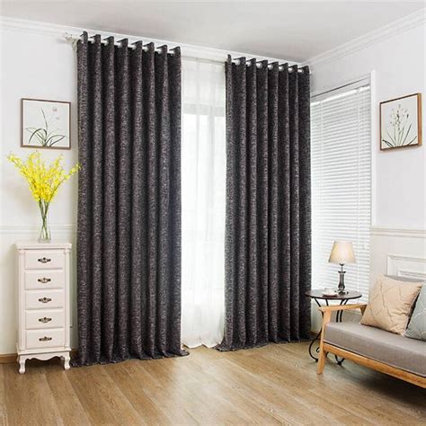 Black Linen Curtains 2 Panel Solid Grommet Top Drapes for Bedroom – Anady Top