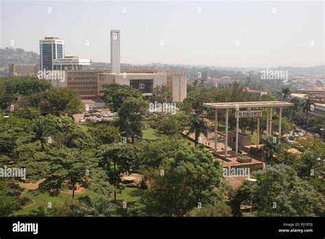 aerial view overlooking Uganda Parliament building, Kampala Stock Photo ...