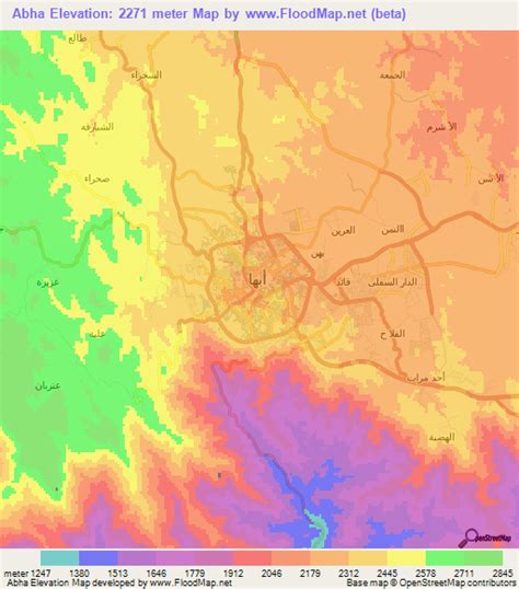 Elevation of Abha,Saudi Arabia Elevation Map, Topography, Contour