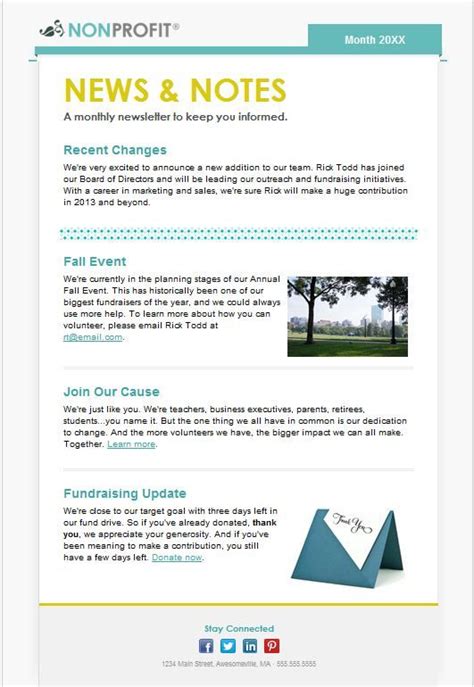 Need to send an update the members of your organization? Our NEW nonprofit newsletter tem ...