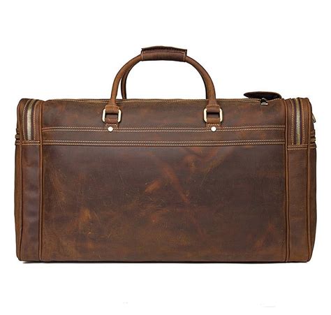 50L Extra Large Vintage Leather Travel Bag Duffle Luggage Bag JWD7317 ...