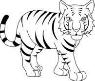 Image result for tiger clipart black and white | Tiger drawing for kids, Tiger sketch, Tiger outline
