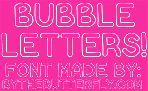 Cute Bubble Font Alphabet