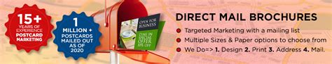 Direct Mail Brochures Printing & Mailing Services at a Low Cost