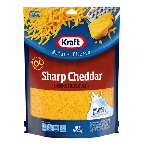 Save on Kraft Cheddar Cheese Sharp Shredded Natural Order Online Delivery | GIANT