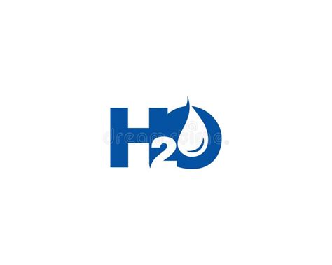 H2o Letter or Water Drop Simple Unique Logo Design Stock Vector ...