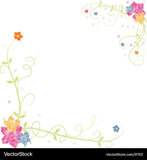 Spring flower border Royalty Free Vector Image