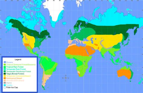 Temperate Grassland Biome Map