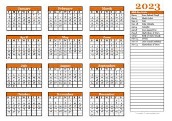 2023 Hindu Festivals Calendar Template - Free Printable Templates