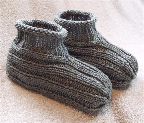 Knitting Patterns Galore - Adult Bootie Slippers