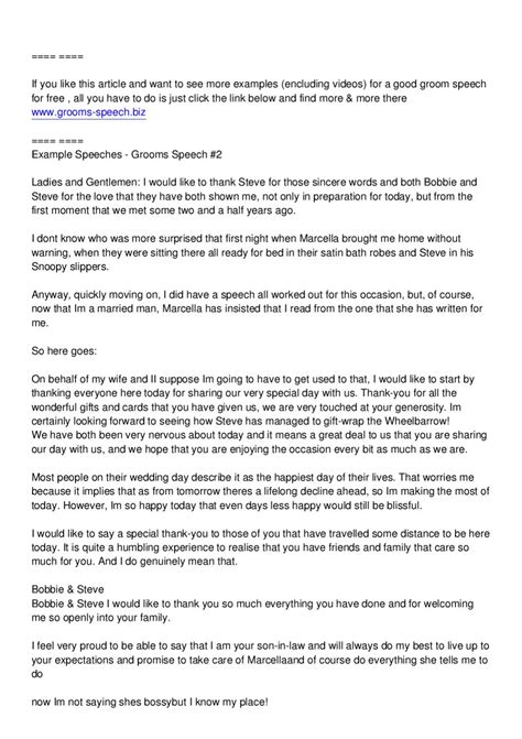 Groom Speech example by memo mando - Issuu