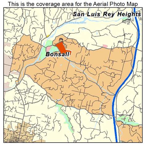 Aerial Photography Map of Bonsall, CA California