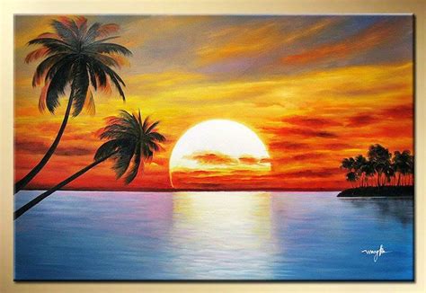 Romantic | Oil painting landscape, Sunset painting, Beach painting