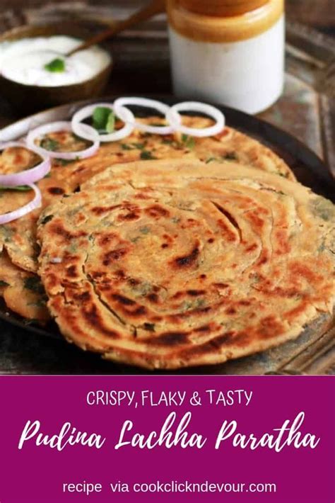 Pudina paratha recipe with step by step photos. Sharing a very rustic, tasty and super crispy ...