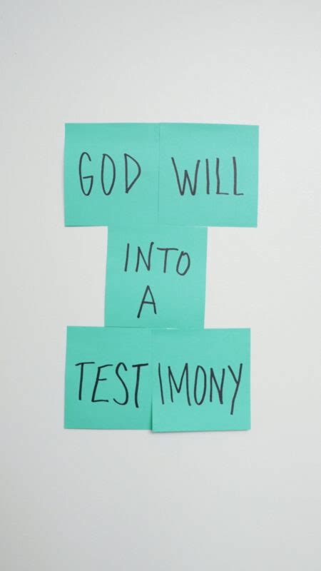 Test Into Testimony - Sunday Social