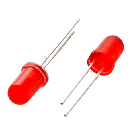 Red LED 5mm Round Wide Angle Diffused LED Light Emitting Diode Bright ...