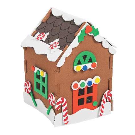 3D Gingerbread House Christmas Craft Kit - Oriental Trading