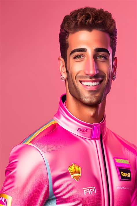 Lexica - Daniel Ricciardo in bubblegum pink race outfit, redbull F1 car ...