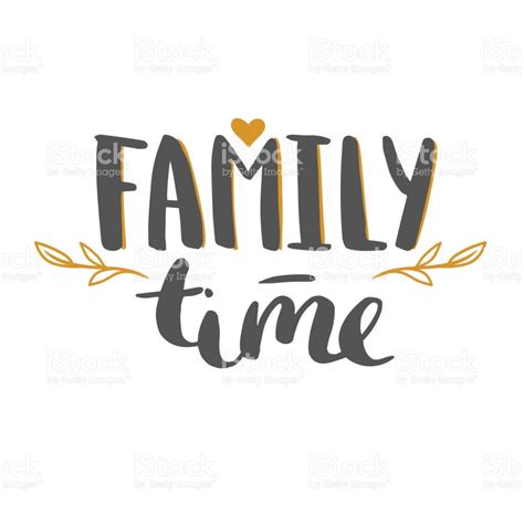 Family time - hand drawn vector lettering isolated on white.... | Family time, How to draw hands