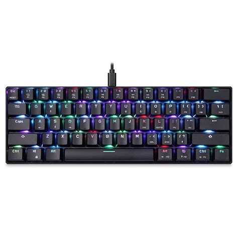 MOTOSPEED CK61 RGB USB Mechanical Gaming Keyboard OUTMU Red Switches 61 ...