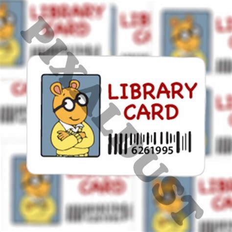 Arthur Library Card Vinyl Cartoon Waterproof Decal | Etsy