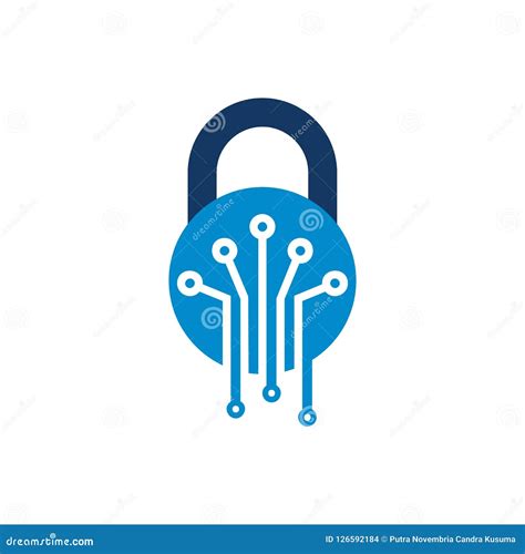 Digital Lock Logo Icon Design Stock Vector - Illustration of logo ...