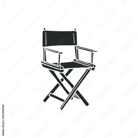 Director Chair Icon Silhouette Illustration. Movie and Theater Vector ...