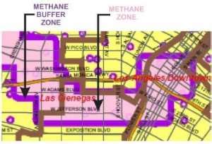 Methane Buffer Zone Map of Los Angeles » Geo Forward