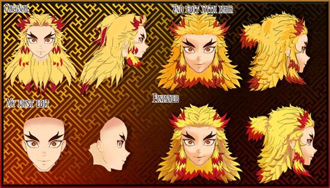 MMD Rengoku Face edit + hair wip by TacChan666 on DeviantArt