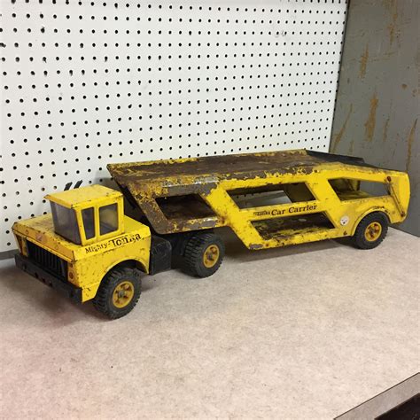 Vintage Tonka, Mighty Tonka Car Carrier Truck and Trailer, 1960's