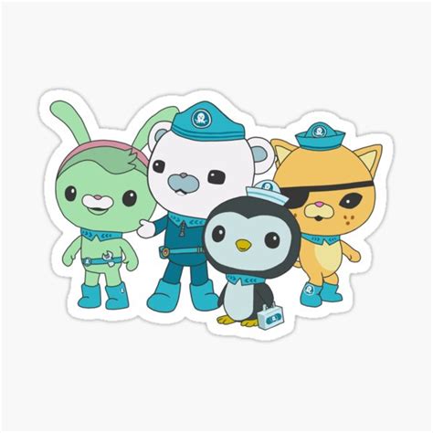 "The Octonauts Captain Barnacles Kwazii Peso Tweak" Sticker for Sale by ...