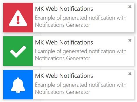 Desktop Notification Style Alert & Toast Message Plugin - MK Web Notifications | Free jQuery Plugins