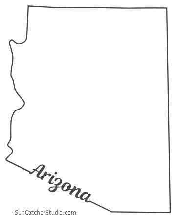 Arizona State Map Outline