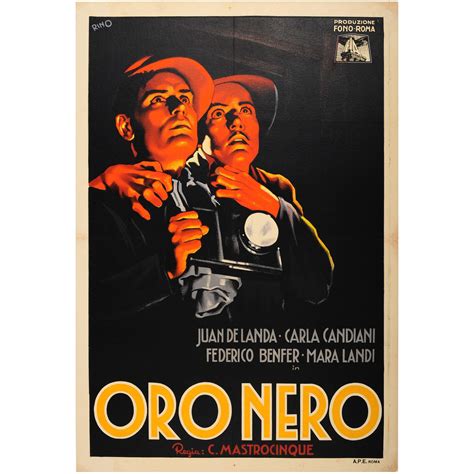 Original Vintage Movie Poster for an Italian Drama Film - Oro Nero / Black Gold For Sale at 1stDibs