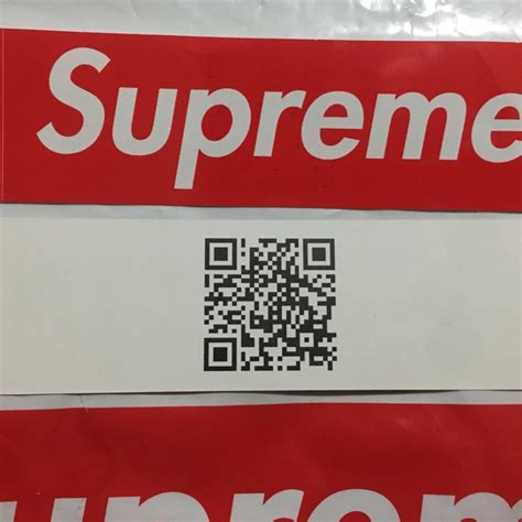 Supreme Qr Code Stickers Qr Code Box Logo Sticker Fw2… - Gem
